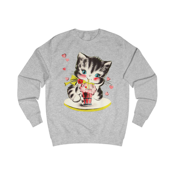 Soda Shop Kitten Unisex Sweatshirt