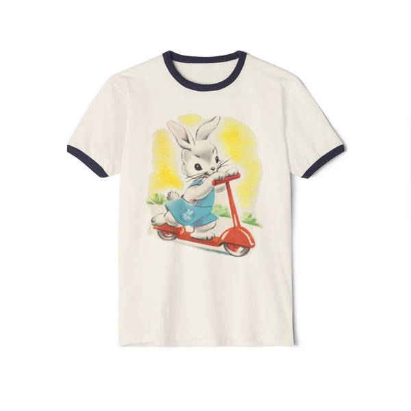 Scooter Bunny Cotton Ringer T-Shirt