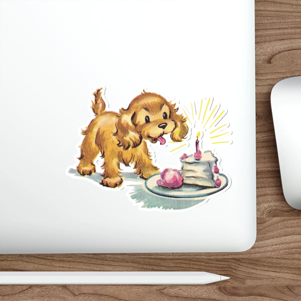 Party Puppy Die-Cut Sticker