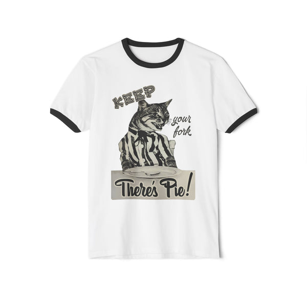 There's Pie! Unisex Cotton Ringer T-Shirt
