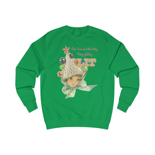 Getting LIT Unisex Sweatshirt. Kitsch Christmas Fashion.