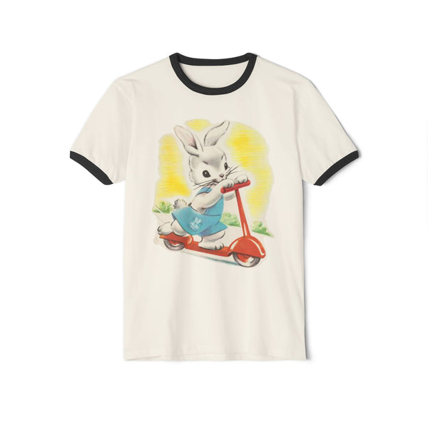 Scooter Bunny Cotton Ringer T-Shirt