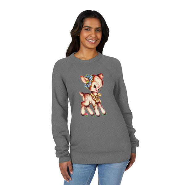 Brown Fawn Unisex Raglan Sweatshirt
