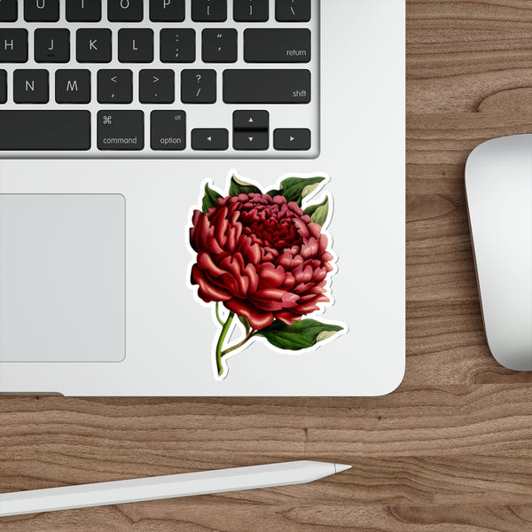 Scarlett Peony Die-Cut Sticker