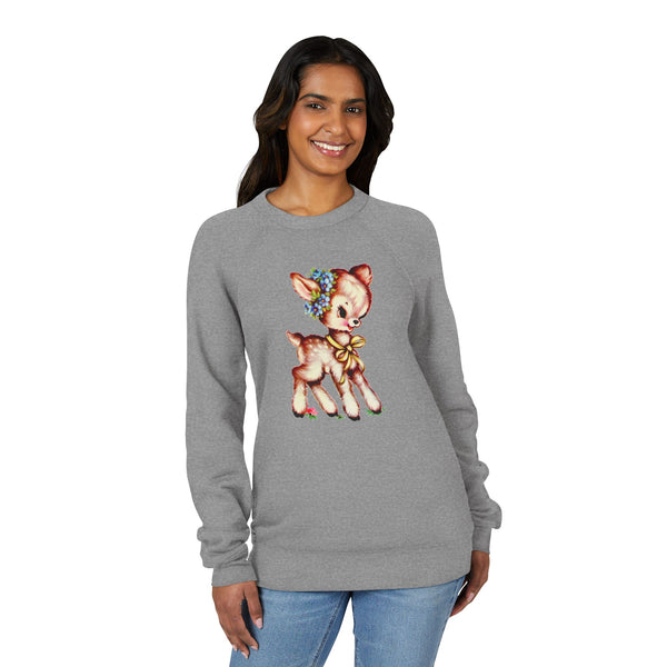 Brown Fawn Unisex Raglan Sweatshirt