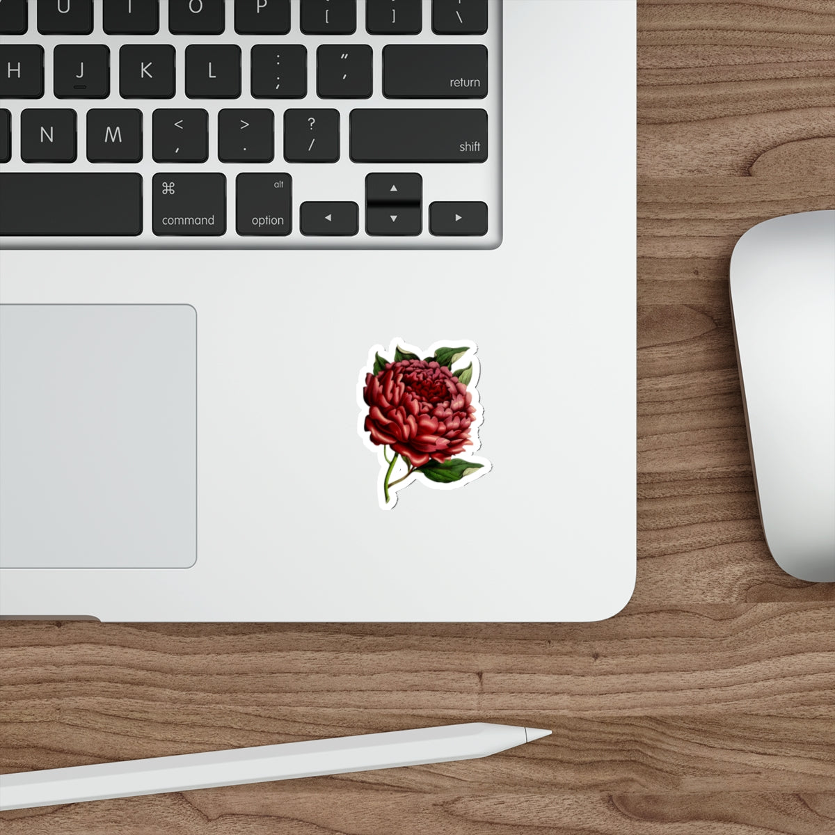 Scarlett Peony Die-Cut Sticker