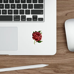 Scarlett Peony Die-Cut Sticker