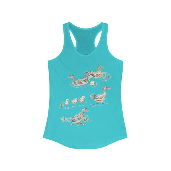 Mallard Pond Ducks Women's Racerback Tank