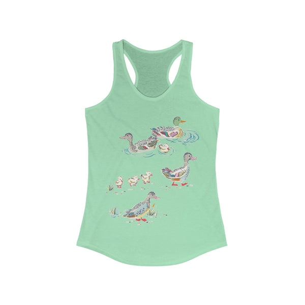 Mallard Pond Ducks Women's Racerback Tank