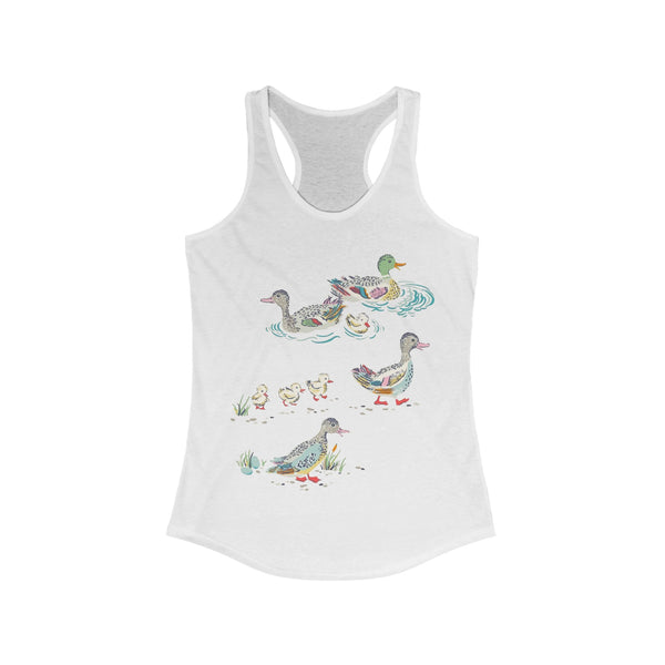 Mallard Pond Ducks Women's Racerback Tank