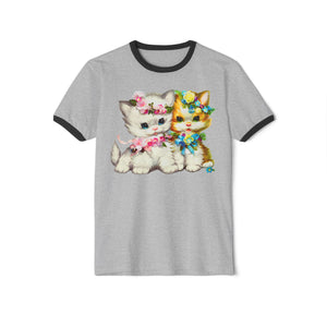 Two Cute Kittens Unisex Cotton Ringer T-Shirt