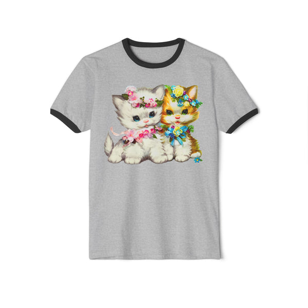 Two Cute Kittens Unisex Cotton Ringer T-Shirt