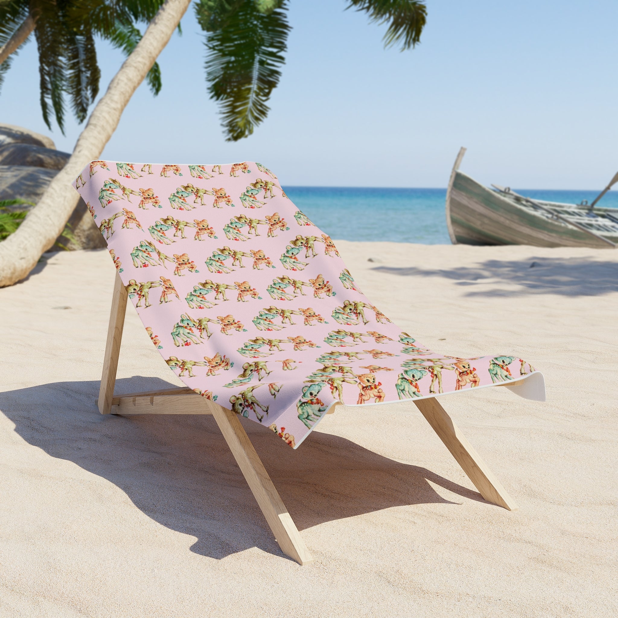 Frolicking Deer Beach Towel