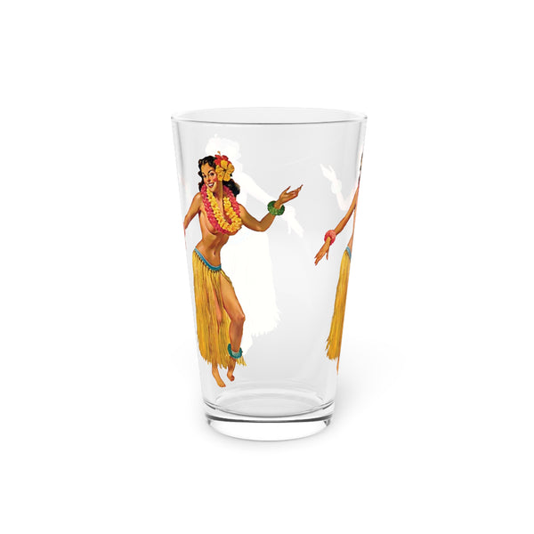 Tiki Wahine Pint Glass. 16oz