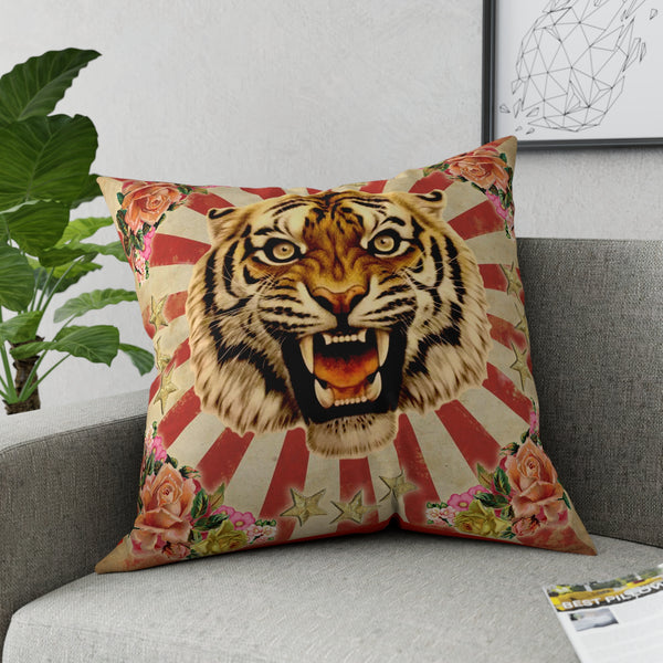 Circus Tiger Broadcloth Pillow