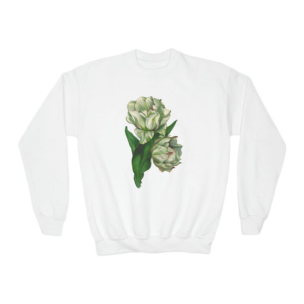 White tulips Youth Crewneck Sweatshirt