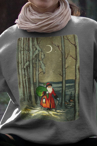 German Santa Unisex Sweatshirt. Natural Christmas Fashion.