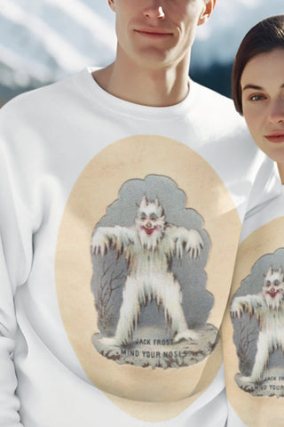Jack Frost Christmas Unisex Sweatshirt. Kitsch Fashion.