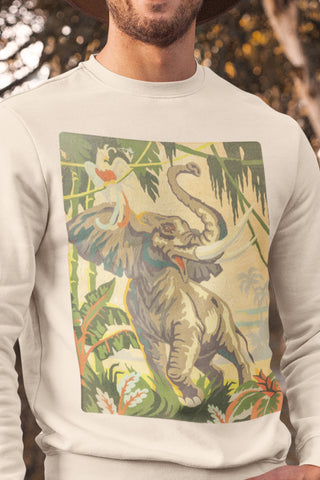 Tropical Elephant Unisex Sweatshirt