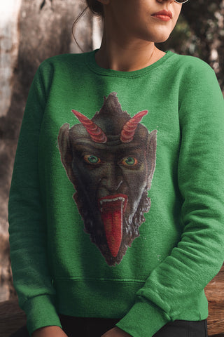 Krampus Devil Unisex Sweatshirt. Christmas Weird Fashion.
