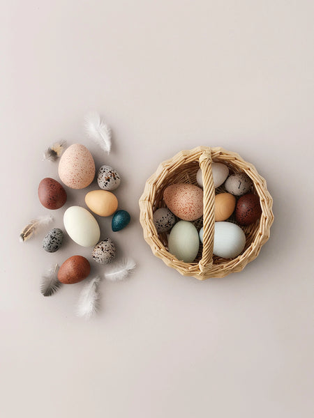 A Dozen Bird Eggs in A Basket