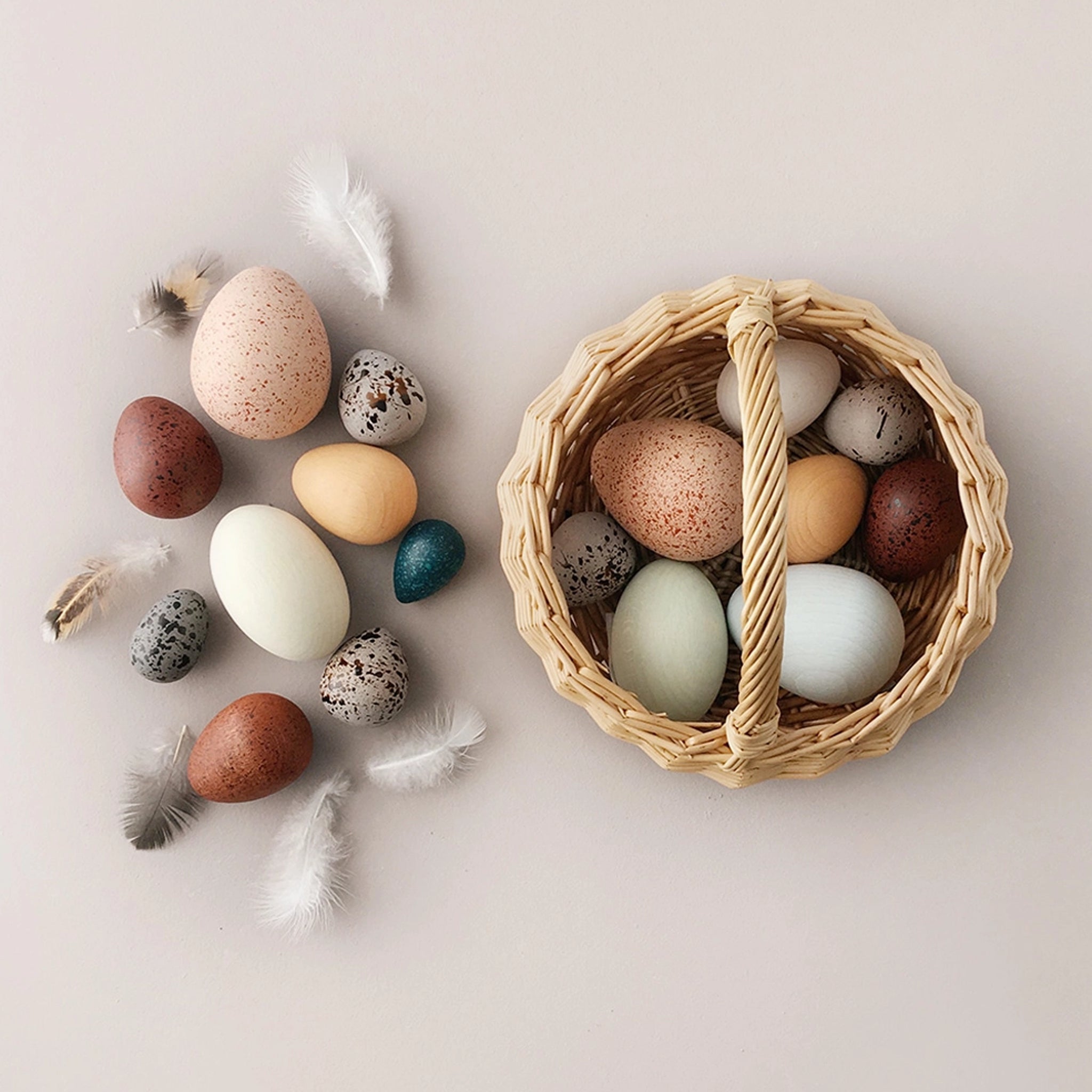 A Dozen Bird Eggs in A Basket
