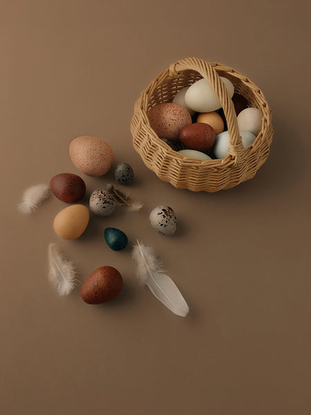 A Dozen Bird Eggs in A Basket