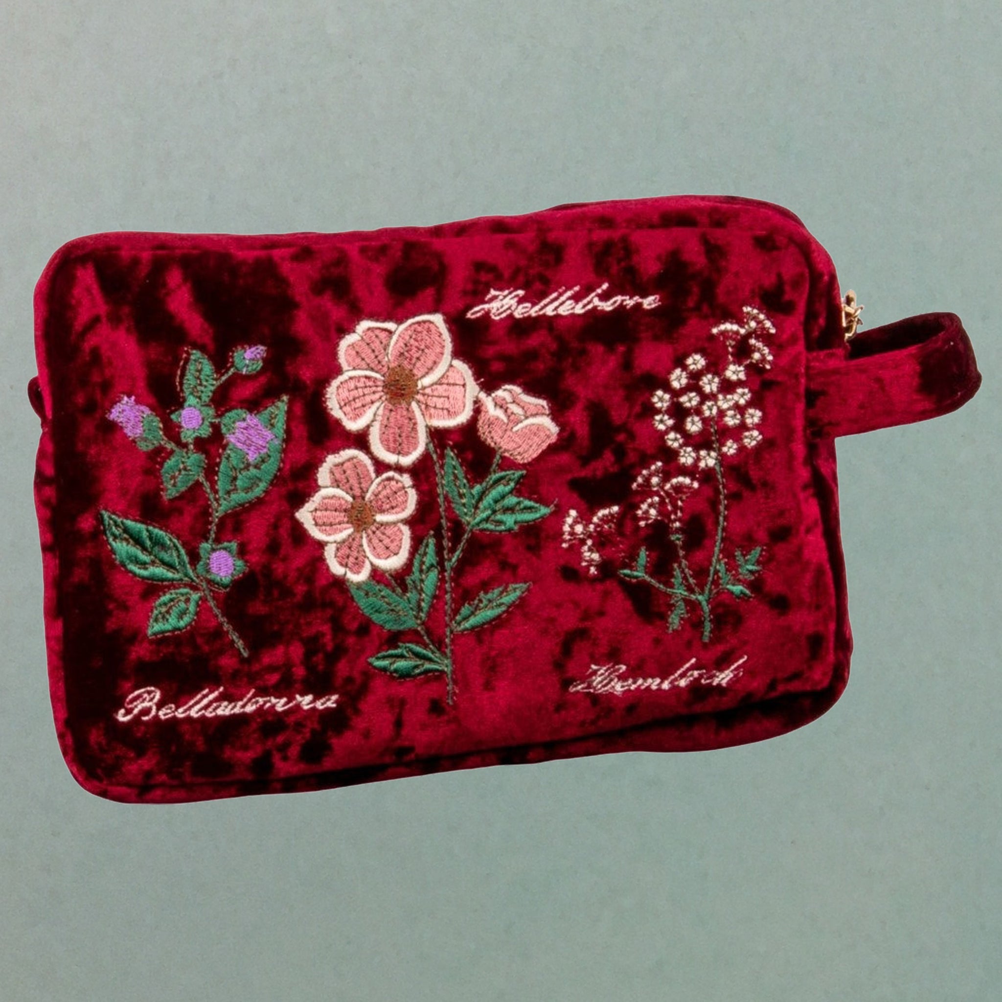 Baneful Botany Velvet Cosmetic Bag