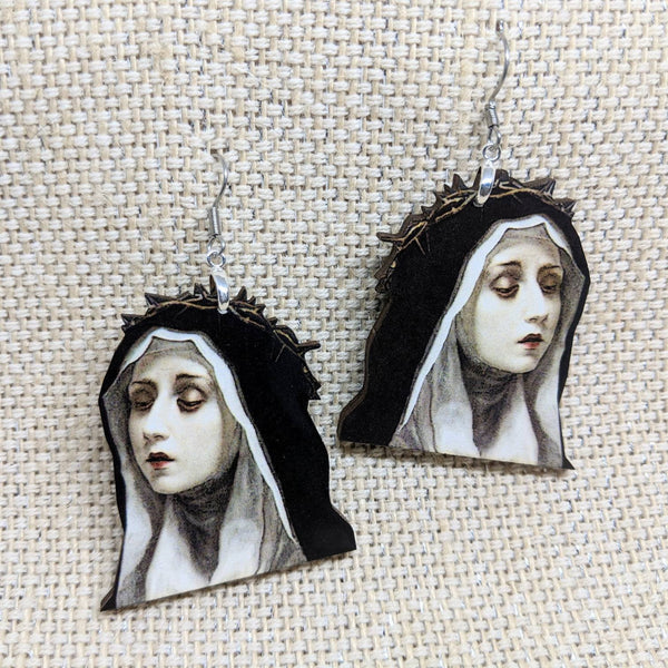 Blessed Virgin Earrings