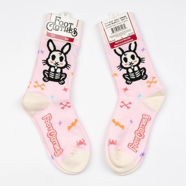 Foot Clothes Skelly Bunny Crew Socks