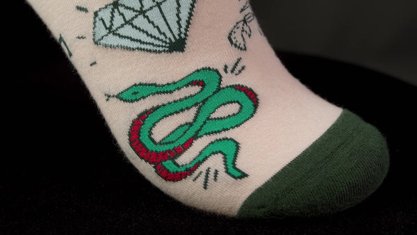 Tattooed Lady Crew Socks