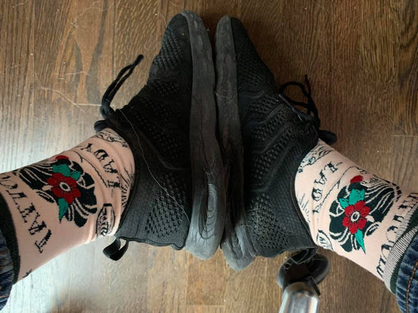 Tattooed Lady Crew Socks