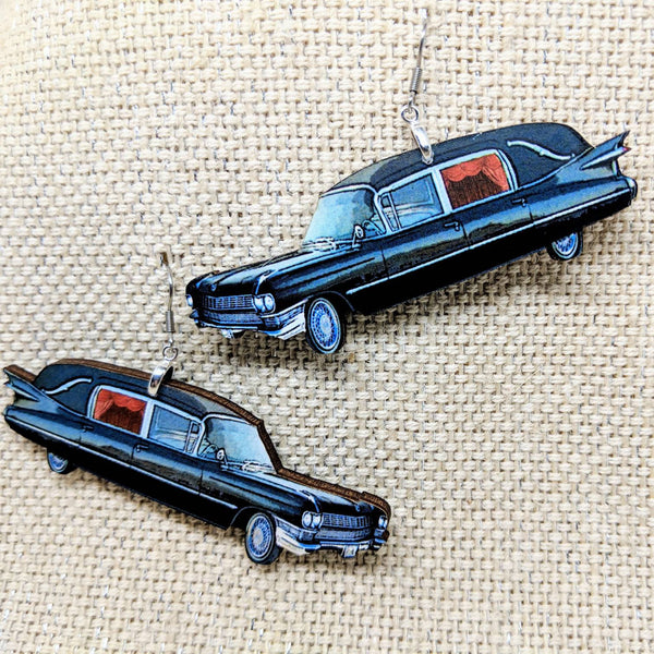 Hearse Cadillac Earrings