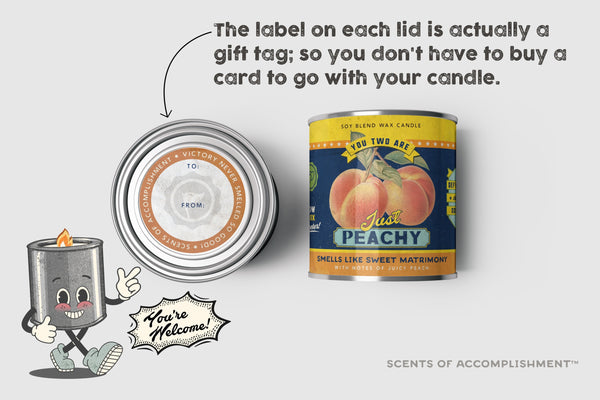 Just Peachy - Large 16oz. Wedding Shower Gift Candle