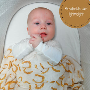 Lucky Horseshoe Baby Swaddle Blanket