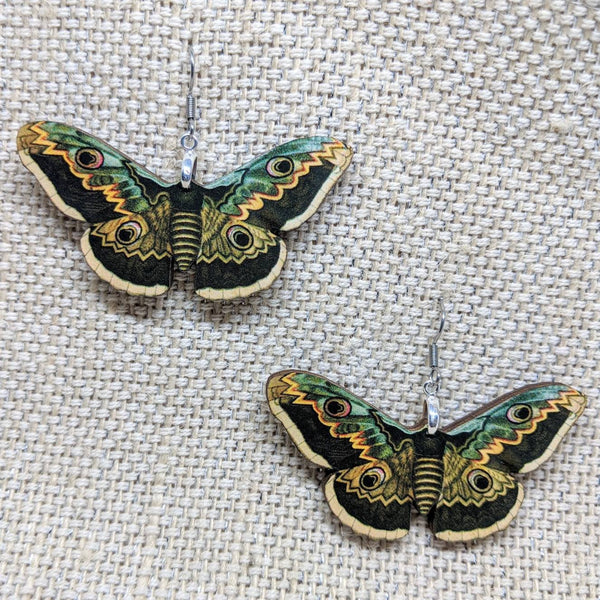 Colorful Moth Earrings
