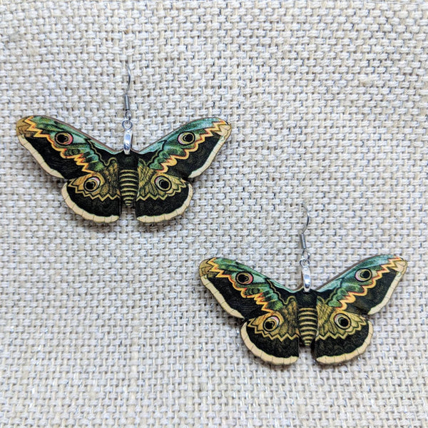 Colorful Moth Earrings
