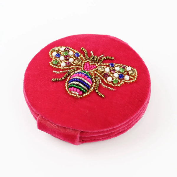 Love Bee Heart Compact Mirror