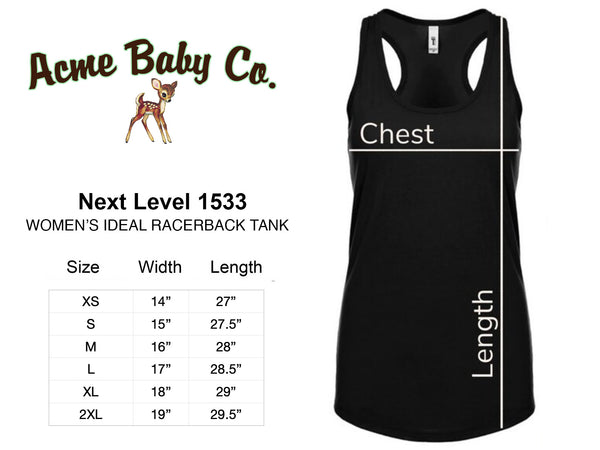 Acme Deer with Crown Racerback Tank