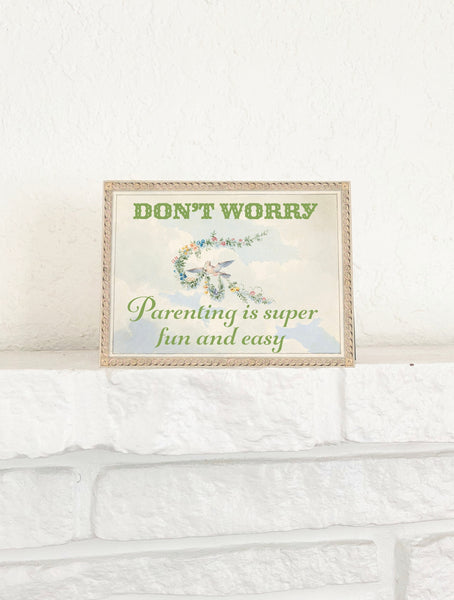 Parenting Is Easy and Fun - Funny Card For New Parents