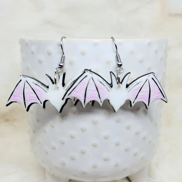 Pastel Bat Acrylic Earrings