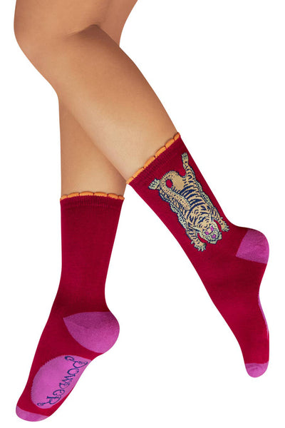 Ikat Tiger Women's Ankle Socks