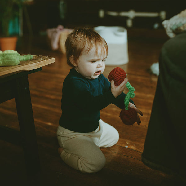 Pretend Play Food Organic Rattle - Cherry