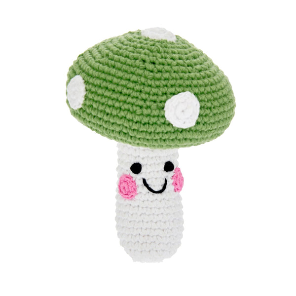 Pretend Play Food Organic Rattle - Green Mushroom