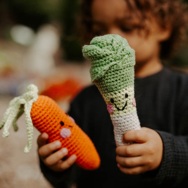 Pretend Play Food Organic Rattle - Leek