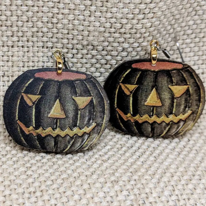 Black Pumpkin Earrings