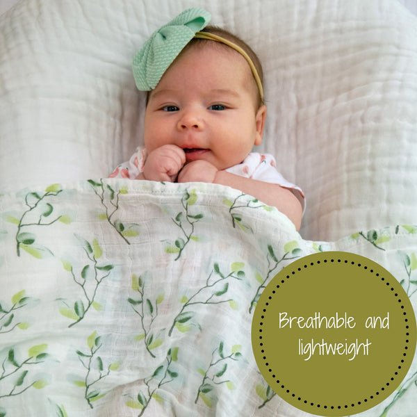 Relaxing Eucalyptus Baby Swaddle Blanket