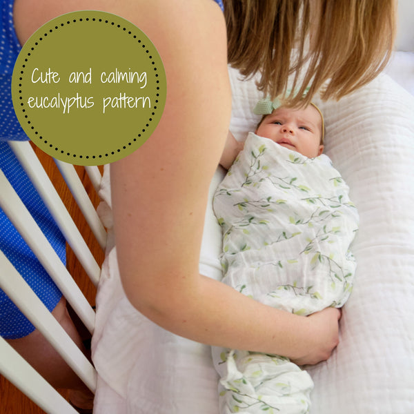 Relaxing Eucalyptus Baby Swaddle Blanket