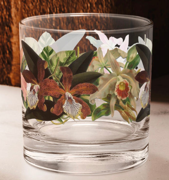 Orchids Old Fashioned Rocks Glass