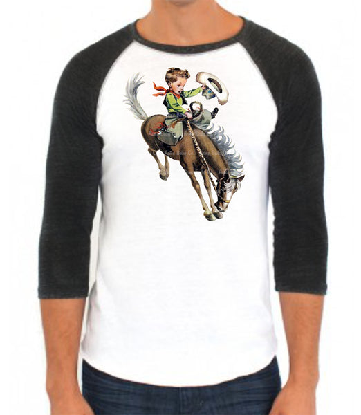 Buckaroo Cowboy Adult Baseball Raglan